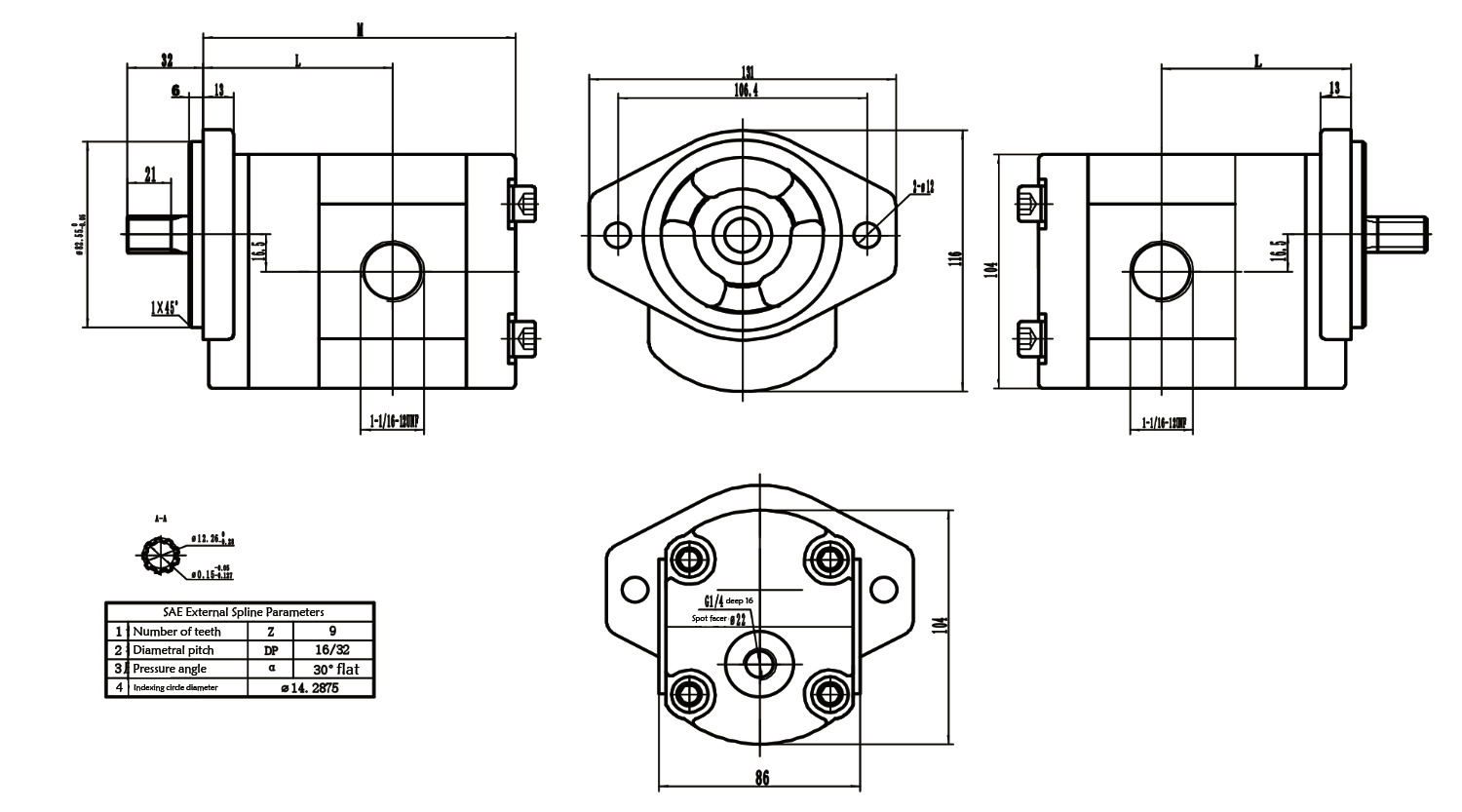 SS03 YL04GCW Outflow Gear Motor